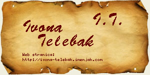 Ivona Telebak vizit kartica